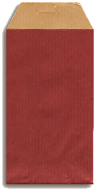 Bolsas planas color, Kraft verjurado 50 g, Rojo